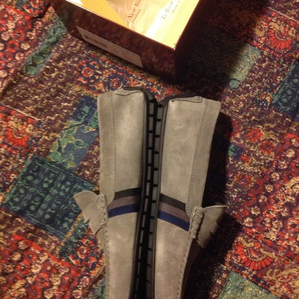 To Boot New York Men's Ocean Drive Gray Suede Penny Loafers - 11.5M - New in Box
